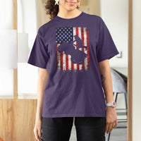 Cool ATV American Flag T Shirt For Women Retro Quad 4 Wheeler ATV Riding Quadrider Off Road - Wonder Print Shop