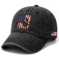 Cool ATV American Flag Washed Cotton Baseball Cap Retro Quad 4 Wheeler ATV Riding Quadrider Off Road