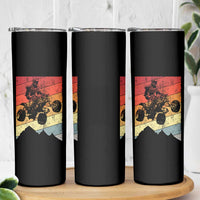 Vintage All-Terrain Vehicles Skinny Tumbler Retro 4 Wheeler ATV Riding Quadrider - Wonder Print Shop