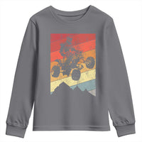 Vintage All-Terrain Vehicles Youth Sweatshirt Retro 4 Wheeler ATV Riding Quadrider - Wonder Print Shop