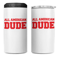 4th of July All American Dude 4 in 1 Can Cooler Tumbler - Wonder Print Shop