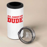 4th of July All American Dude 4 in 1 Can Cooler Tumbler - Wonder Print Shop