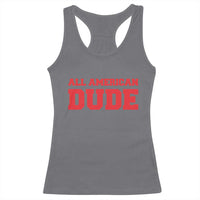 4th of July All American Dude Racerback Tank Top - Wonder Print Shop