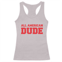 4th of July All American Dude Racerback Tank Top - Wonder Print Shop