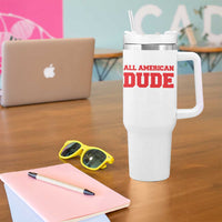 4th of July All American Dude Tumbler With Handle - Wonder Print Shop