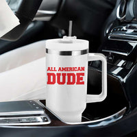 4th of July All American Dude Tumbler With Handle - Wonder Print Shop