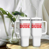 4th of July All American Dude Tumbler With Handle - Wonder Print Shop