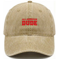 4th of July All American Dude Washed Cotton Baseball Cap