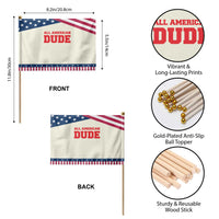 4th of July All American Dude Patriotic Handheld Flag