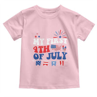 Newborn My First 4th of July Toddler T Shirt Groovy Baby Infant Neutral Outfits Stars Stripe - Wonder Print Shop