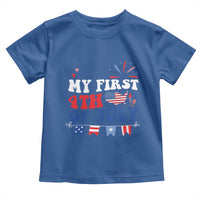 Newborn My First 4th of July Toddler T Shirt Groovy Baby Infant Neutral Outfits Stars Stripe - Wonder Print Shop