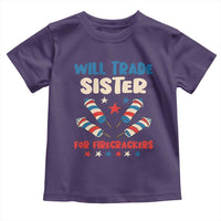 Trade Sister For Firecrackers Toddler T Shirt Funny Boys 4th Of July Kids Patriotic - Wonder Print Shop