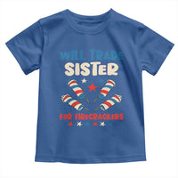 Trade Sister For Firecrackers Toddler T Shirt Funny Boys 4th Of July Kids Patriotic - Wonder Print Shop