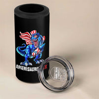 Dinosaur 4th of July 4 in 1 Can Cooler Tumbler Funny Boys Kids Patriotic - Wonder Print Shop
