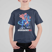 Dinosaur 4th of July T Shirt For Kid Funny Boys Kids Patriotic - Wonder Print Shop
