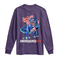 Dinosaur 4th of July Long Sleeve Shirt Funny Boys Kids Patriotic - Wonder Print Shop