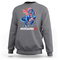 Dinosaur 4th of July Sweatshirt Funny Boys Kids Patriotic - Wonder Print Shop