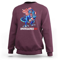 Dinosaur 4th of July Sweatshirt Funny Boys Kids Patriotic - Wonder Print Shop