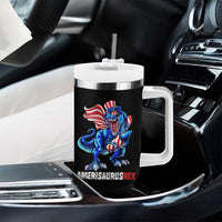 Dinosaur 4th of July Tumbler With Handle Funny Boys Kids Patriotic - Wonder Print Shop