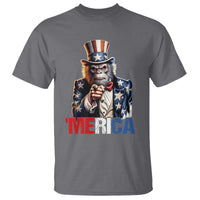 Bigfoot Merica T Shirt American Flag Patriotic 4th Of July Uncle Sam - Wonder Print Shop