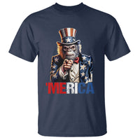 Bigfoot Merica T Shirt American Flag Patriotic 4th Of July Uncle Sam - Wonder Print Shop