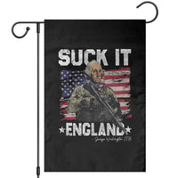 Suck It England Funny 4th of July George Washington 1776 Garden Flag - Wonder Print Shop