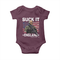 Suck It England Funny 4th of July George Washington 1776 Baby Onesie - Wonder Print Shop