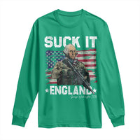 Suck It England Funny 4th of July George Washington 1776 Long Sleeve Shirt - Wonder Print Shop