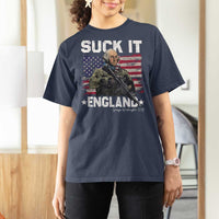 Suck It England Funny 4th of July George Washington 1776 T Shirt For Women - Wonder Print Shop