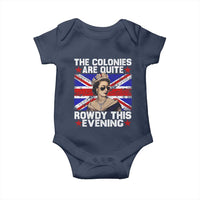 Funny 4th of July Baby Onesie The Colonies Are Quite Rowdy This Evening British Queen - Wonder Print Shop