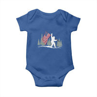 Bigfoot Baby Onesie Sasquatch American Flag Patriotic - Wonder Print Shop