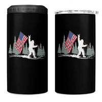 Bigfoot 4 in 1 Can Cooler Tumbler Sasquatch American Flag Patriotic - Wonder Print Shop