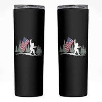 Bigfoot Skinny Tumbler Sasquatch American Flag Patriotic - Wonder Print Shop