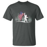 Bigfoot T Shirt Sasquatch American Flag Patriotic - Wonder Print Shop