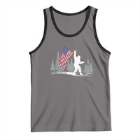 Bigfoot Tank Top Sasquatch American Flag Patriotic - Wonder Print Shop