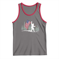 Bigfoot Tank Top Sasquatch American Flag Patriotic - Wonder Print Shop
