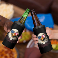 American Flag Patriotic Eagle 4 in 1 Can Cooler Tumbler 4th of July - Wonder Print Shop
