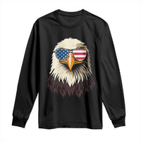 American Flag Patriotic Eagle Long Sleeve Shirt 4th of July - Wonder Print Shop