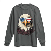 American Flag Patriotic Eagle Long Sleeve Shirt 4th of July - Wonder Print Shop