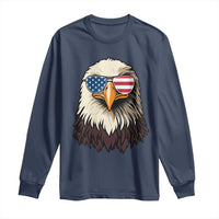 American Flag Patriotic Eagle Long Sleeve Shirt 4th of July - Wonder Print Shop