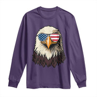 American Flag Patriotic Eagle Long Sleeve Shirt 4th of July - Wonder Print Shop