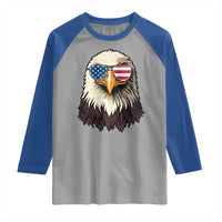 American Flag Patriotic Eagle Raglan Shirt 4th of July - Wonder Print Shop