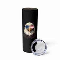 American Flag Patriotic Eagle Skinny Tumbler 4th of July - Wonder Print Shop