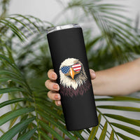 American Flag Patriotic Eagle Skinny Tumbler 4th of July - Wonder Print Shop