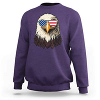 American Flag Patriotic Eagle Sweatshirt 4th of July - Wonder Print Shop