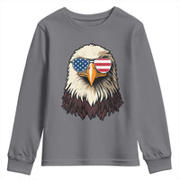 American Flag Patriotic Eagle Youth Sweatshirt 4th of July - Wonder Print Shop