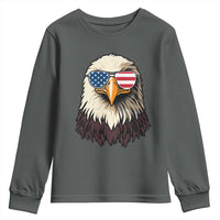 American Flag Patriotic Eagle Youth Sweatshirt 4th of July - Wonder Print Shop