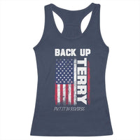 Back It Up Terry Put It In Reverse Racerback Tank Top Funny 4th of July Patriotic American Flag - Wonder Print Shop