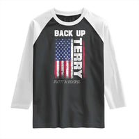 Back It Up Terry Put It In Reverse Raglan Shirt Funny 4th of July Patriotic American Flag - Wonder Print Shop