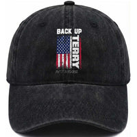 Back It Up Terry Put It In Reverse Washed Cotton Baseball Cap Funny 4th of July Patriotic American Flag